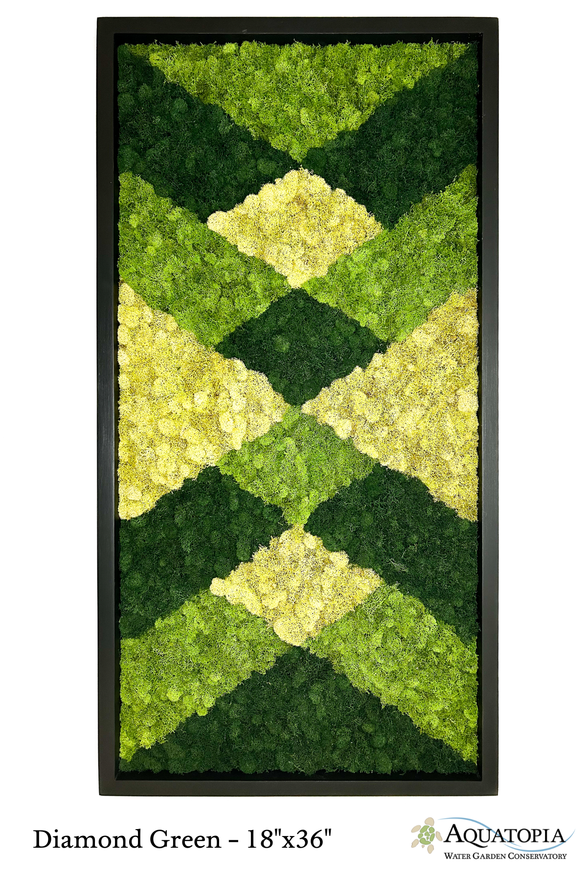 Framed Moss Wall 18" x 36" - Diamond Green