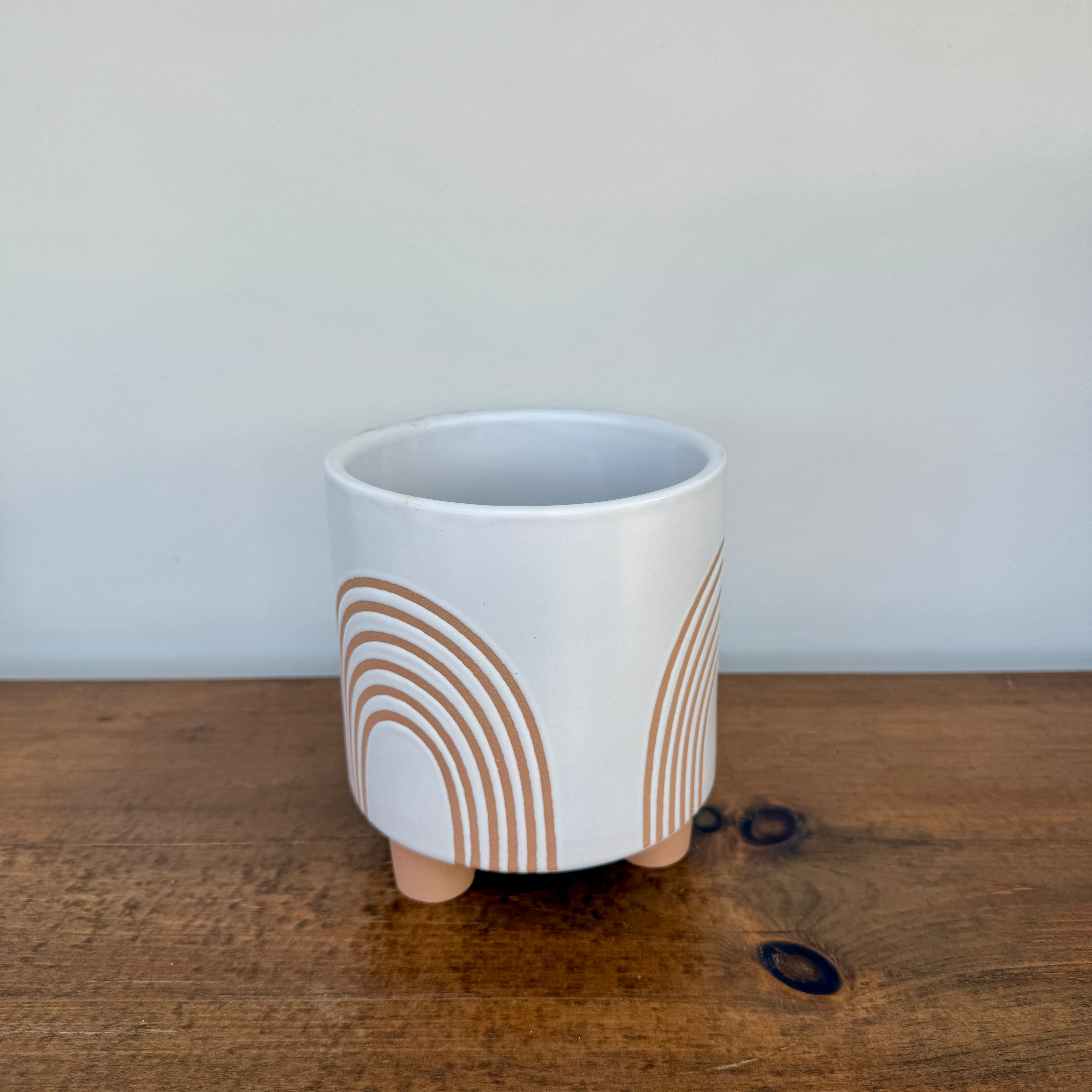 Asha Pot - 5.25" x 6" - White