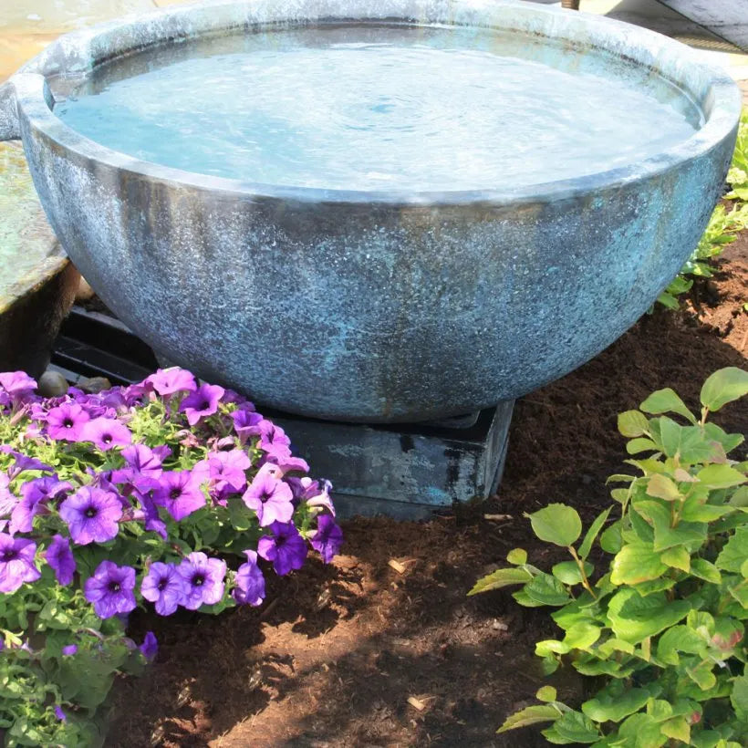 Spillway Bowl Stand - Patina - 4" H (10 cm) - 2 - Pack