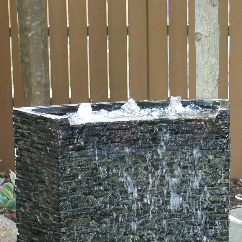 Stacked Slate Wall Topper - Curved Front - Spill