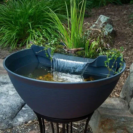 AquaGarden Mini Pond Kit - Steel Gray