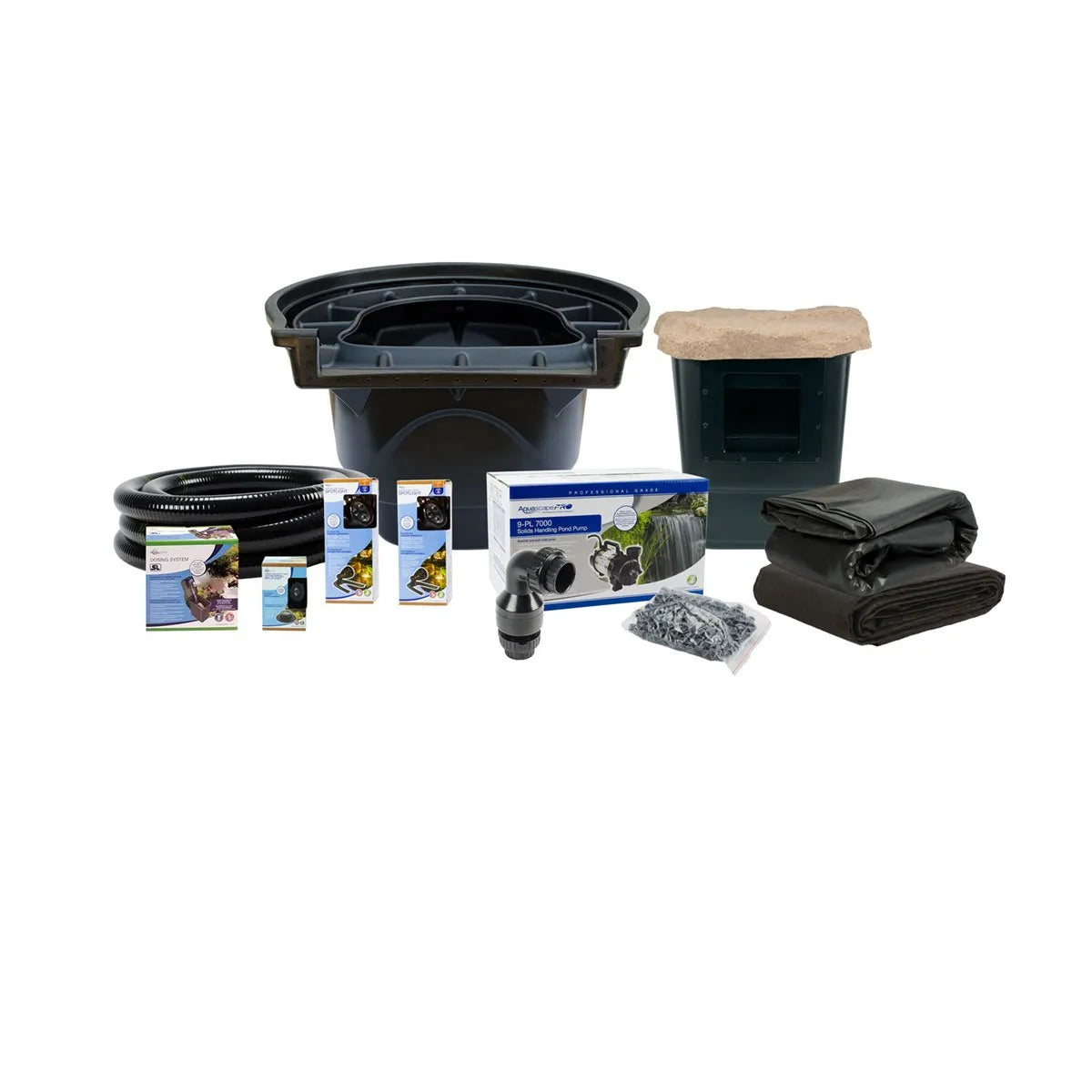 Large Pond Kit 21' x 26' w / 9 - PL 7000 Pond Pump