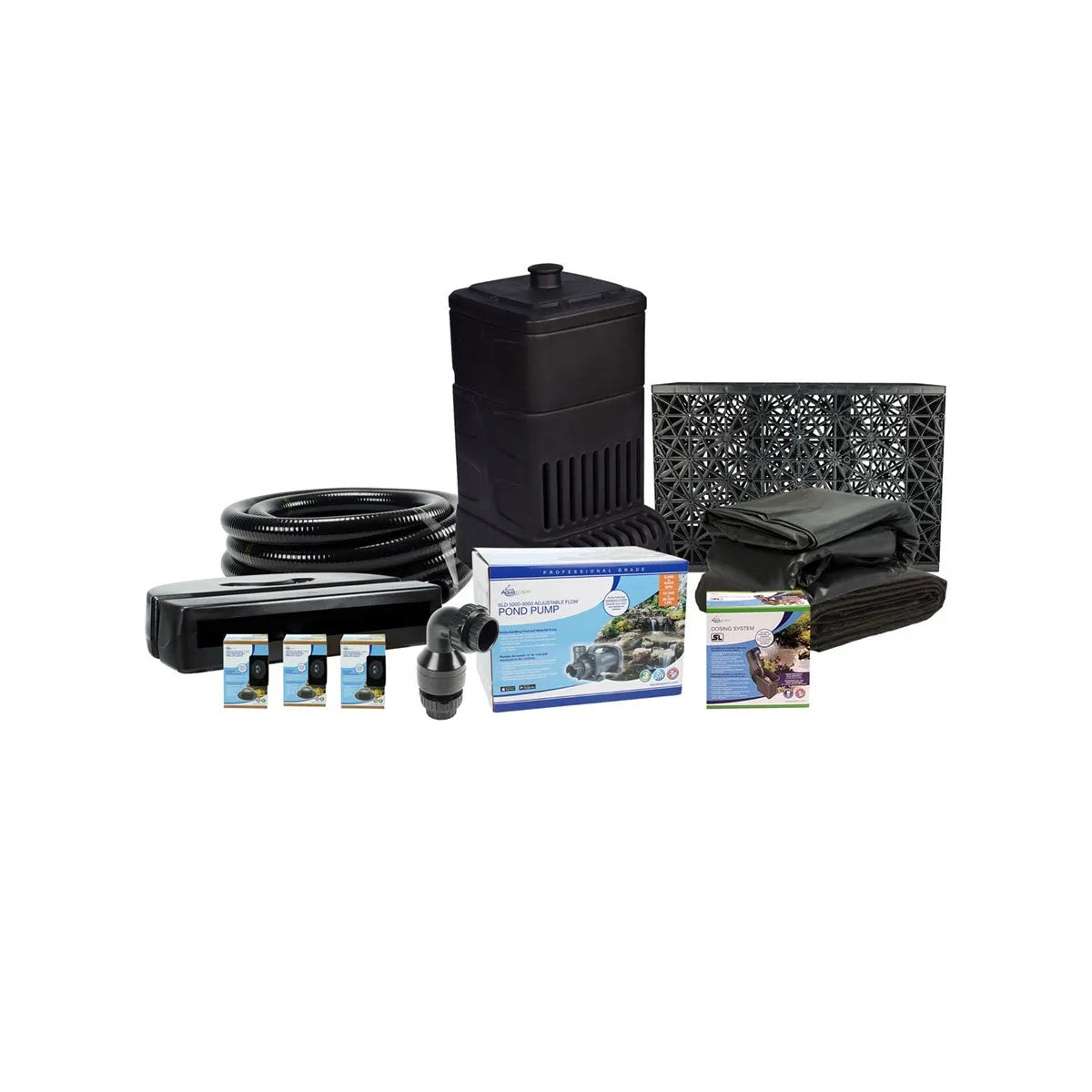 Large Pondless Waterfall Kit 26' Stream w / SLD 5000 - 9000 Adjustable Flow Pond Pump