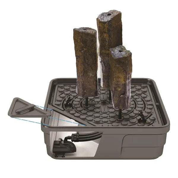 Mongolian Basalt Columns Set Of 3 Fountain Kit