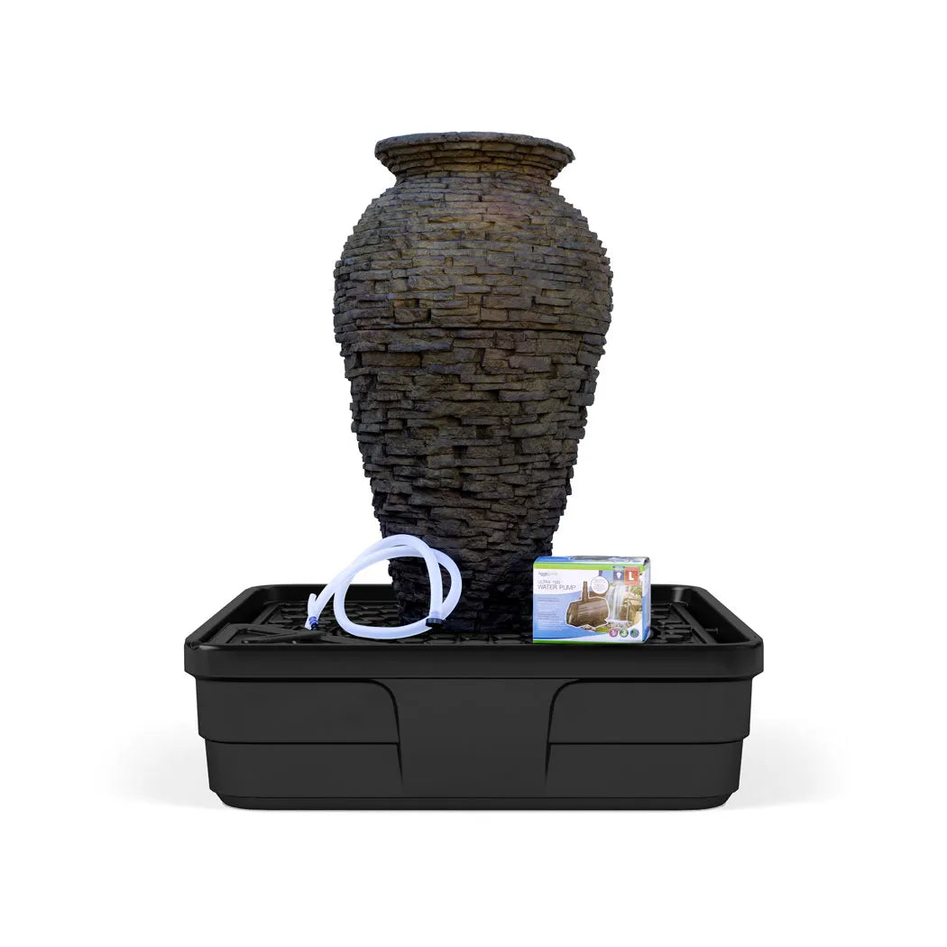 Stacked Slate Urn Fountain Kit - 45" H (114 cm)