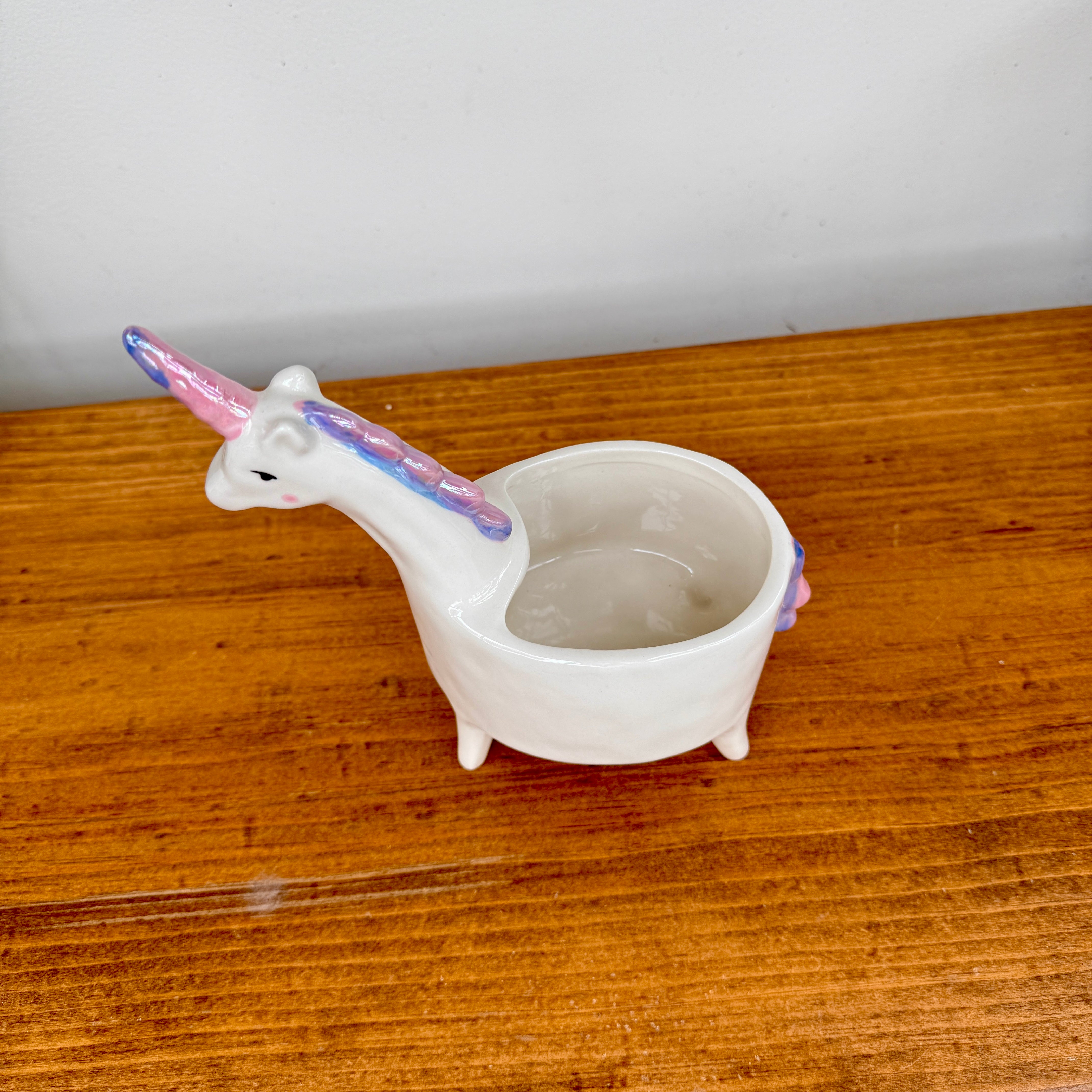 Lolly Unicorn Planter - 5.75" x 3" x 7"