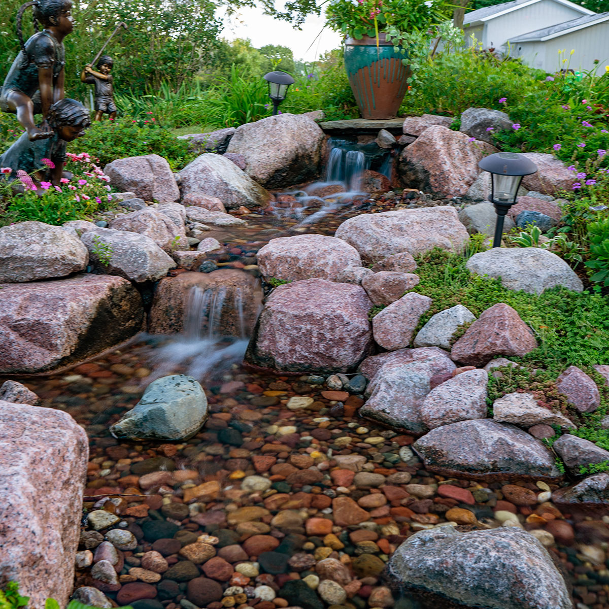 Medium Pondless Waterfall Kit 16' Stream w / AquaSurge 2000 - 4000 Adjustable Flow Pond Pump
